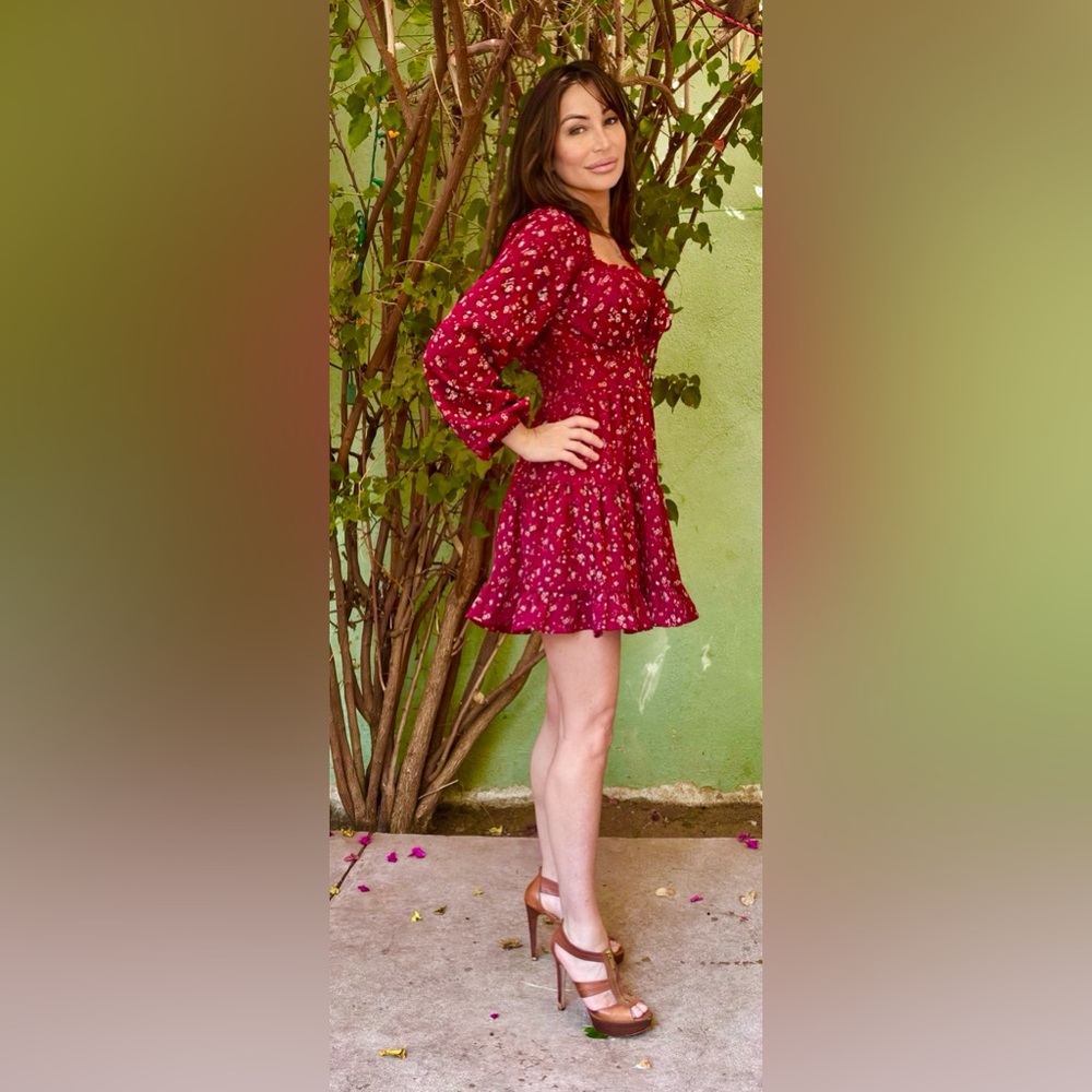 Floral red dress ❤️❤️❤️